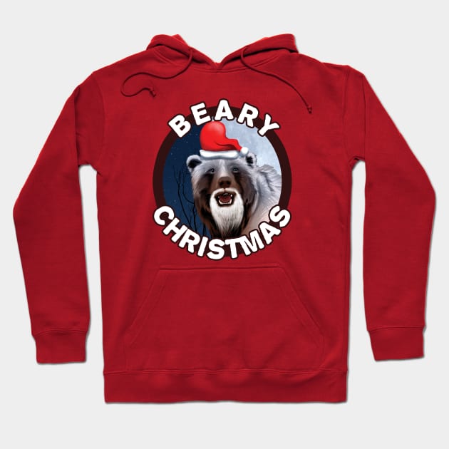 Beary Christmas Santa Claus Bear Hoodie by TMBTM